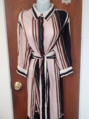 Zara Tie Waist Midi Dress, Size XL